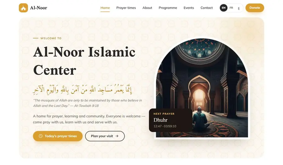 Mosque template preview