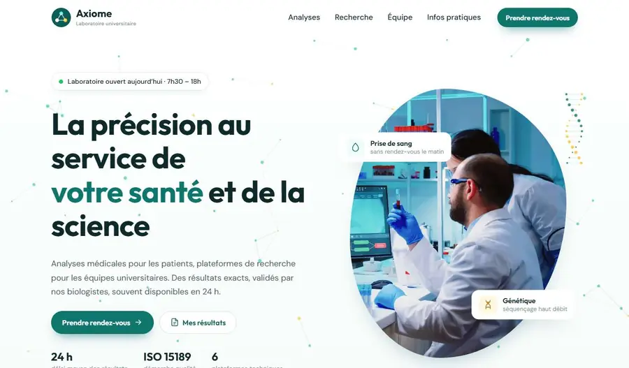 Research lab template preview